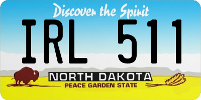 ND license plate IRL511