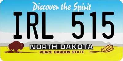 ND license plate IRL515