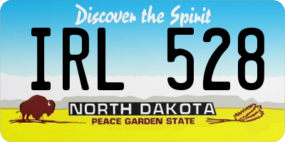 ND license plate IRL528