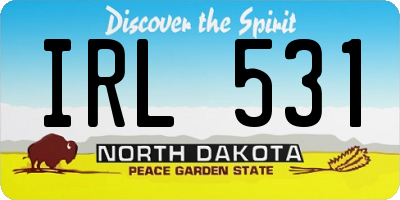 ND license plate IRL531