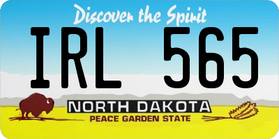 ND license plate IRL565