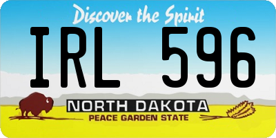 ND license plate IRL596