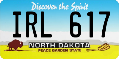 ND license plate IRL617