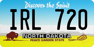 ND license plate IRL720