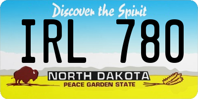 ND license plate IRL780