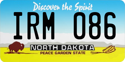 ND license plate IRM086
