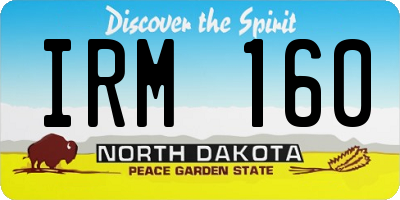 ND license plate IRM160