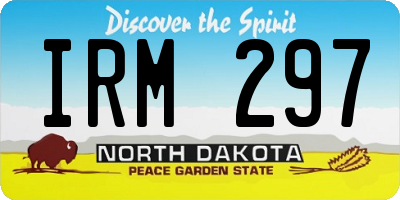 ND license plate IRM297