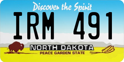 ND license plate IRM491