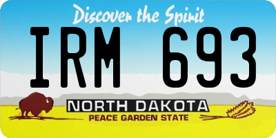 ND license plate IRM693