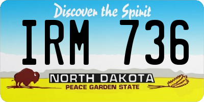 ND license plate IRM736