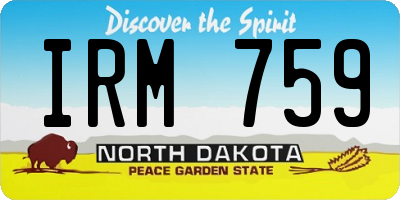ND license plate IRM759