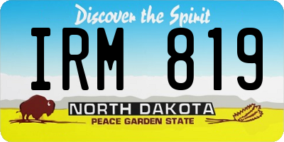 ND license plate IRM819