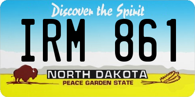 ND license plate IRM861