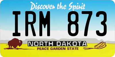 ND license plate IRM873
