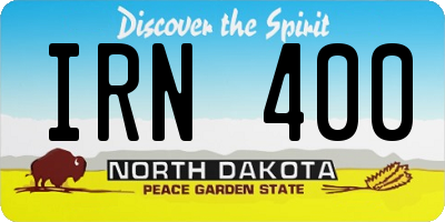 ND license plate IRN400