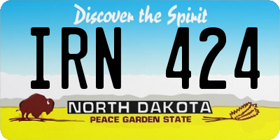 ND license plate IRN424