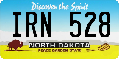 ND license plate IRN528