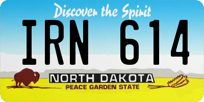 ND license plate IRN614