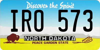 ND license plate IRO573