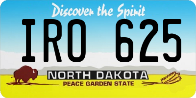 ND license plate IRO625