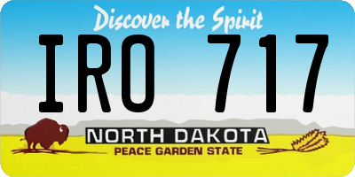 ND license plate IRO717