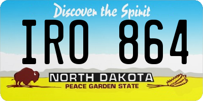 ND license plate IRO864