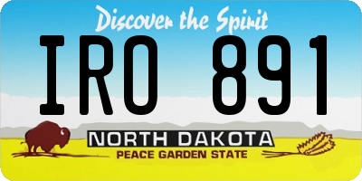 ND license plate IRO891
