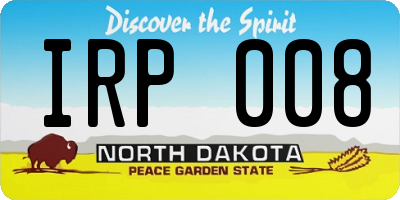 ND license plate IRP008