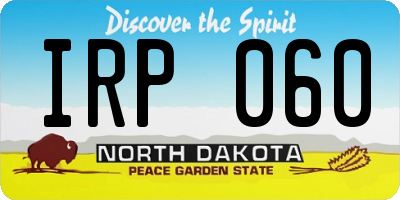 ND license plate IRP060