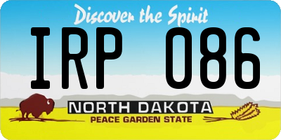 ND license plate IRP086