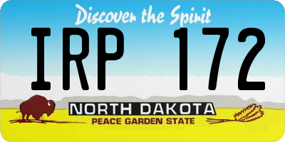 ND license plate IRP172