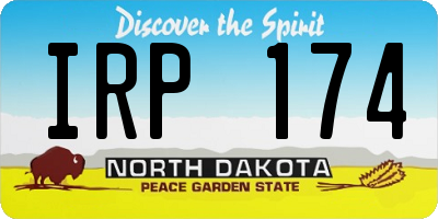 ND license plate IRP174