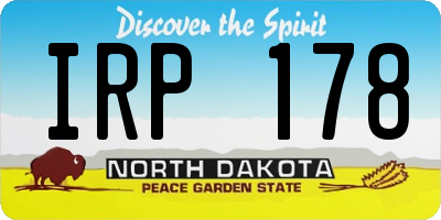 ND license plate IRP178