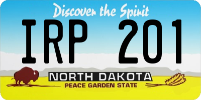 ND license plate IRP201