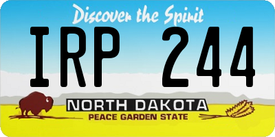 ND license plate IRP244