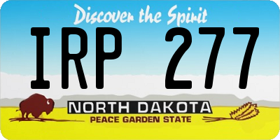 ND license plate IRP277