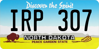 ND license plate IRP307