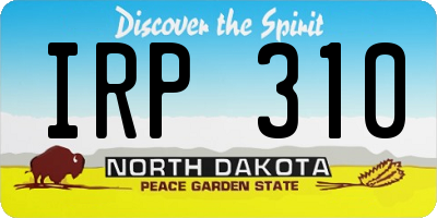 ND license plate IRP310