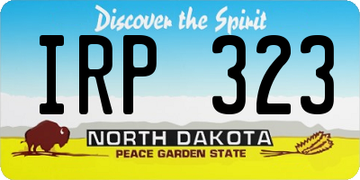 ND license plate IRP323