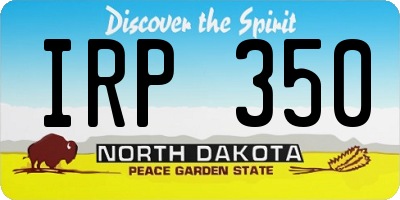 ND license plate IRP350