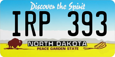 ND license plate IRP393