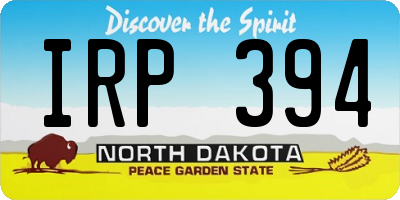 ND license plate IRP394