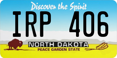 ND license plate IRP406