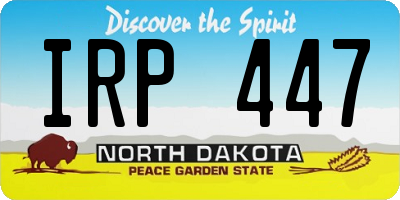 ND license plate IRP447
