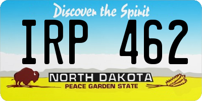 ND license plate IRP462