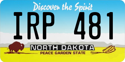 ND license plate IRP481