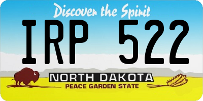 ND license plate IRP522
