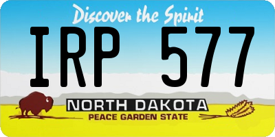 ND license plate IRP577