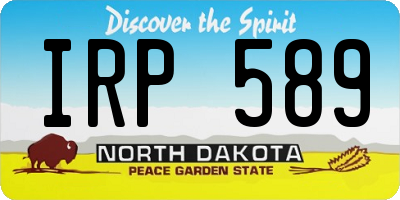 ND license plate IRP589